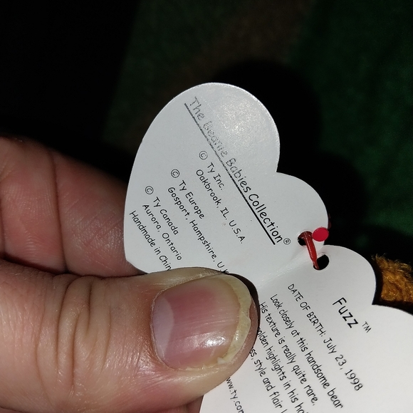 NWT Ty Beanie Baby Rare "Fuzz" 1999 With Tag Errors - Picture 3 of 8